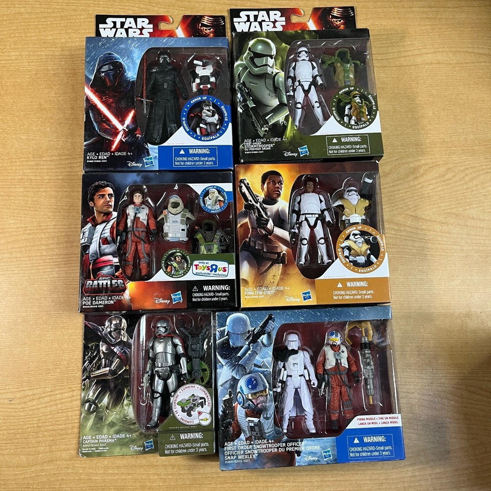 Star Wars The Force Awakens Lot of 6 Boxed Action Figures 3.75" New